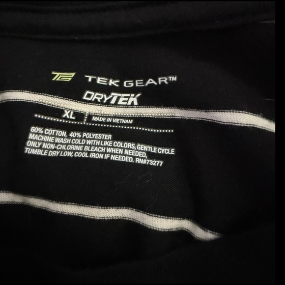 Women’s TEK GEAR DryTek Long Sleeve Black White Relaxed Fit XL - Picture 2 of 7
